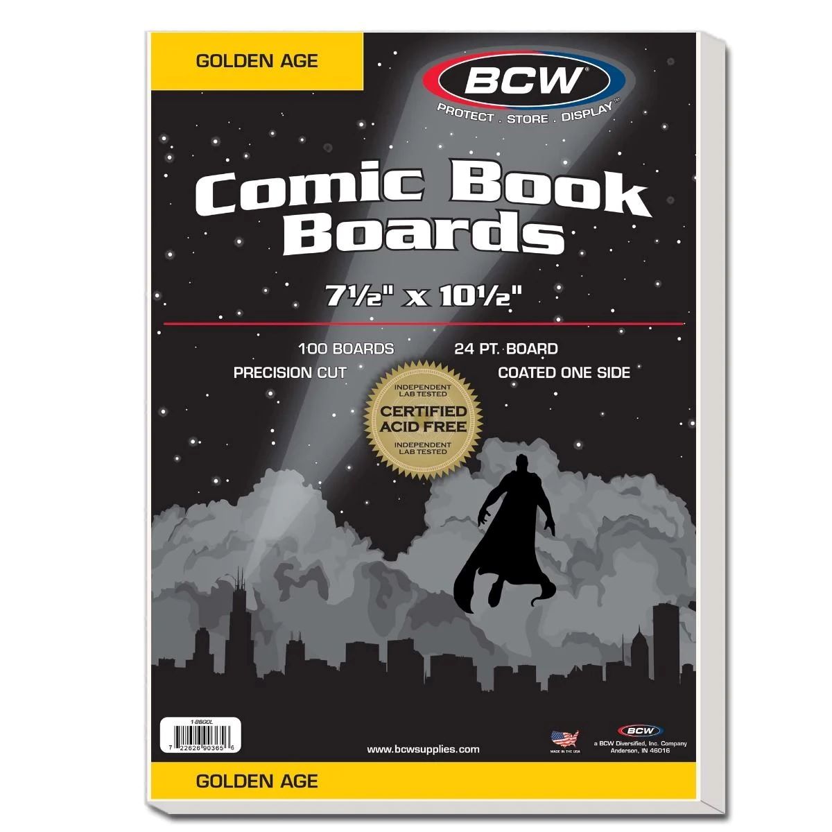 BCW: Comic Book Backing Boards 100 Pack - Gold