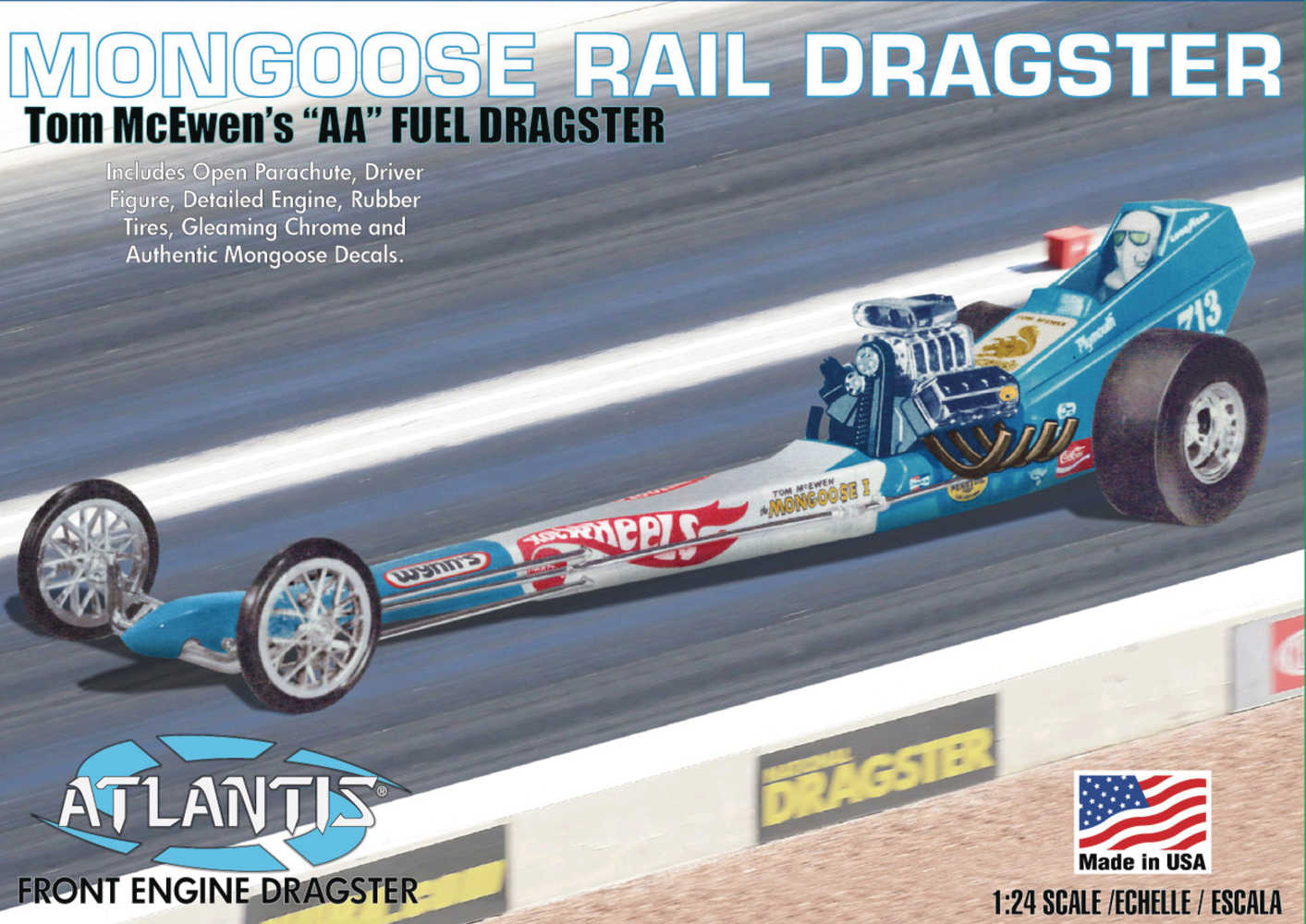 Tom Mcewen Mongoose Front Engine Rail Dragster 1/24 Model (N
