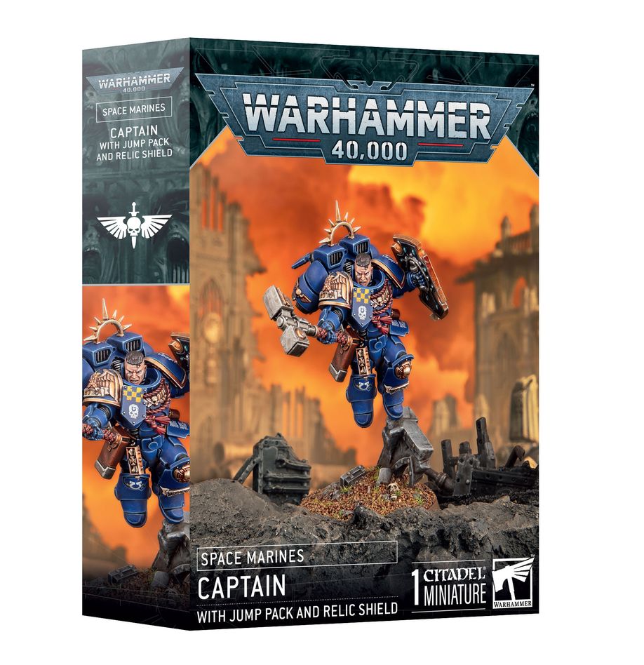 Warhammer 40,000: Space Marines - Captain With Jump Pack And Relic Shield