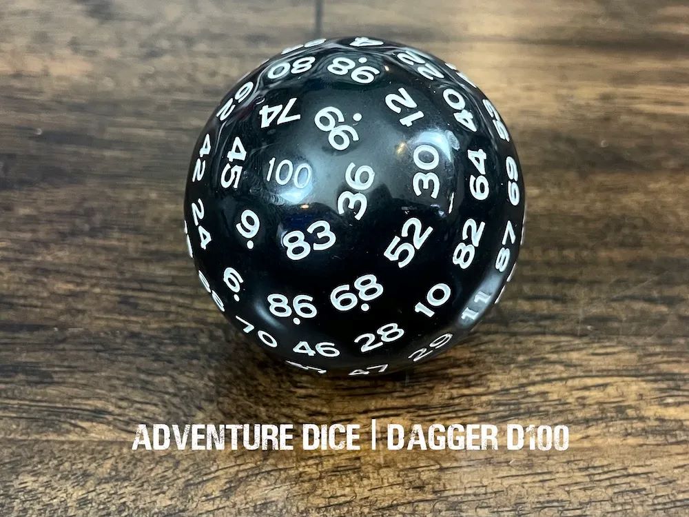 Adventure Dice: D100 Dagger Jumbo Acrylic
