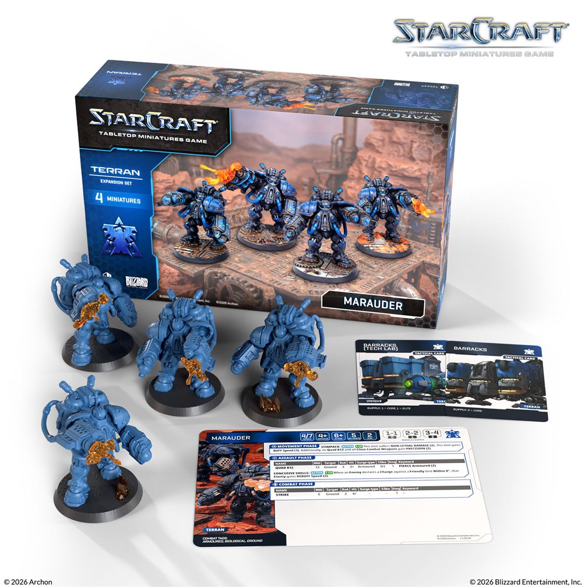 Starcraft: The Miniatures Game - Wave 1 Terran Marauder Expansion Set