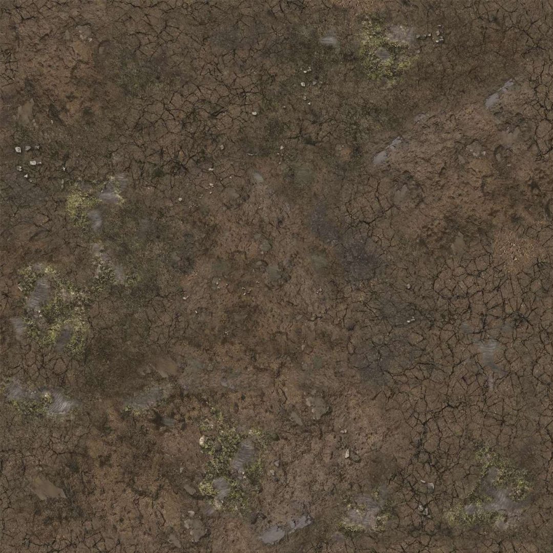 Battle Systems: Gaming Mat 2x2 - Muddy Streets