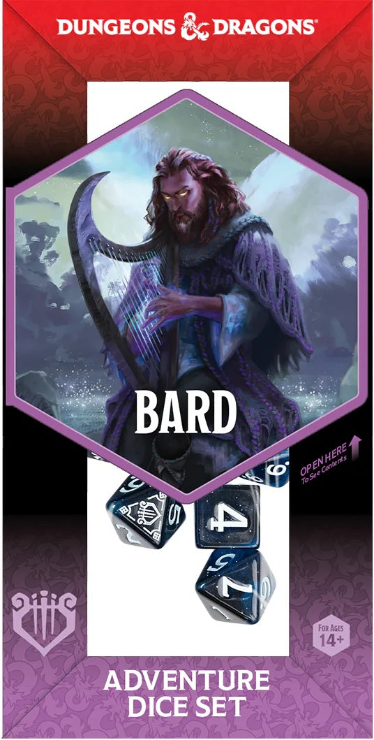 Dungeons & Dragons: Adventure Dice Set - Bard (Blue/Black)
