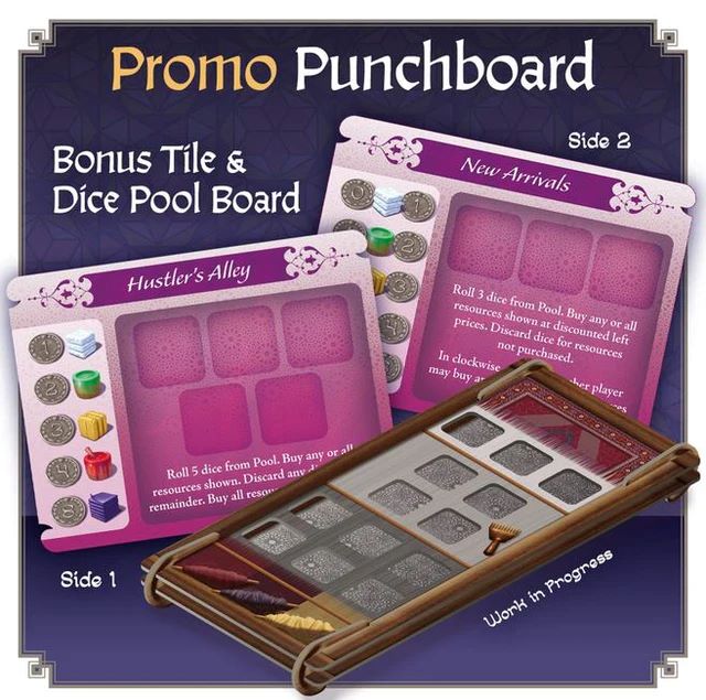 Tabriz: Bonus Tile + Dice Pool Board