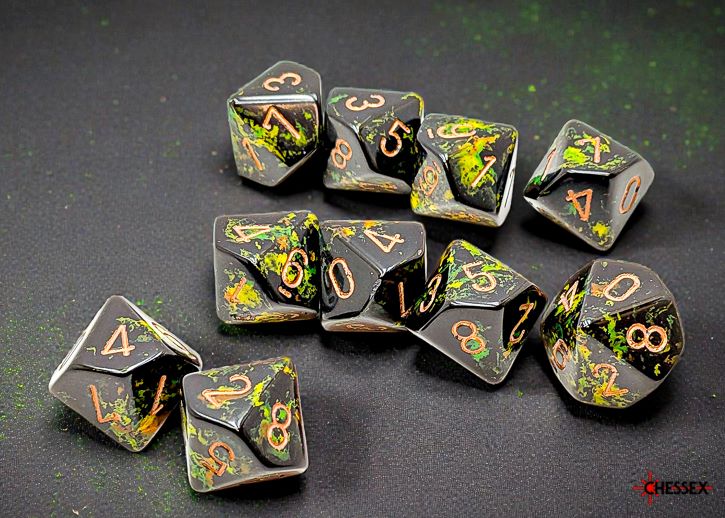 Chessex: 10D10 - Brush Deep Forest/Gold