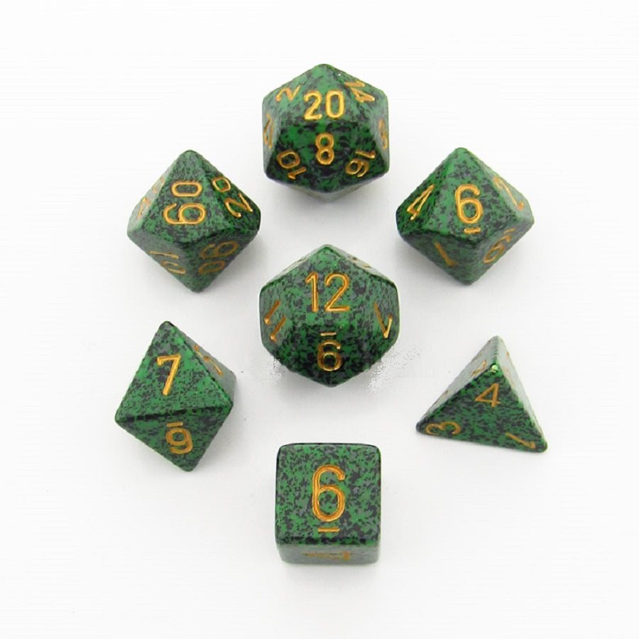 Chessex: 7 Piece Dice Set - Speckled Golden Recon