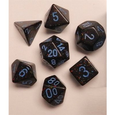 Chessex: 7 Piece Dice Set - Speckled Blue Stars