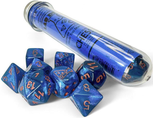 Chessex: 7 Piece Dice Set - Borealis Midnight/Copper