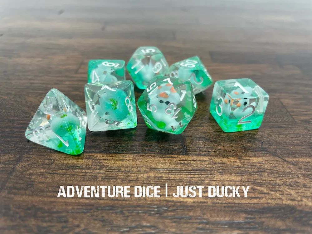 Adventure Dice: 7 Piece Dice Set - Just Ducky