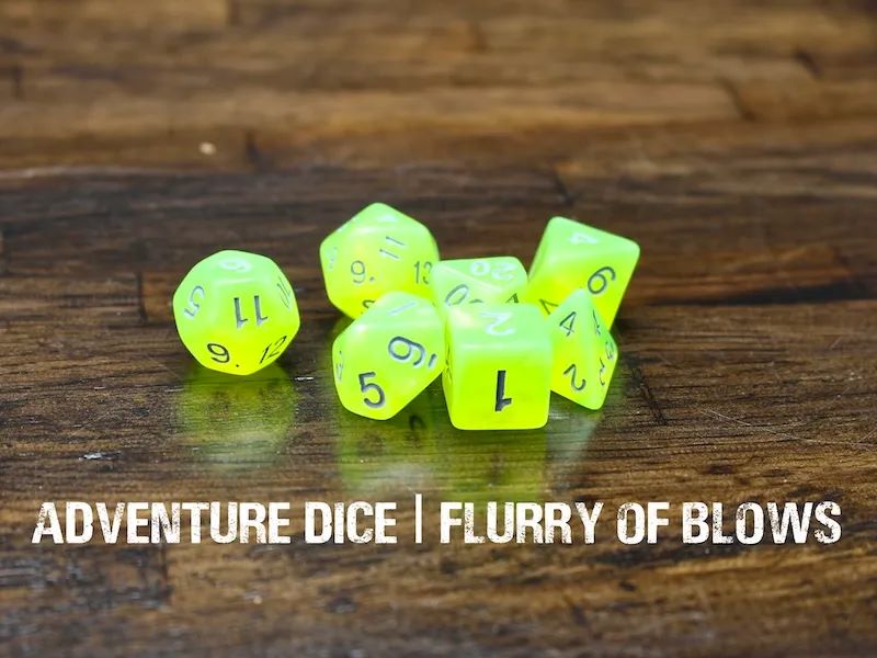 Adventure Dice: 7 Piece Dice Set - Flurry Of Blows