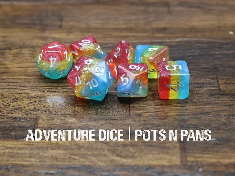 Adventure Dice: 7 Piece Dice Set - Pots n Pans