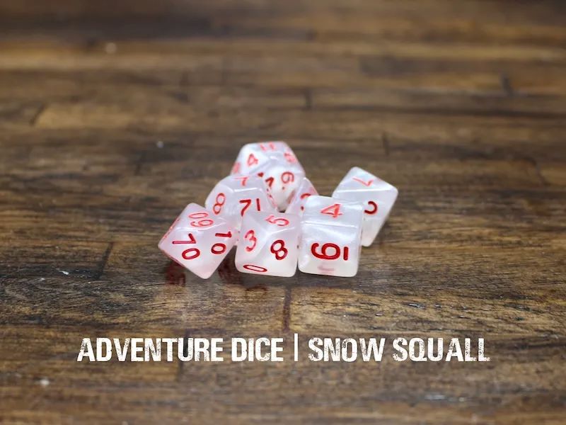 Adventure Dice: 7 Piece Dice Set - Snow Squall