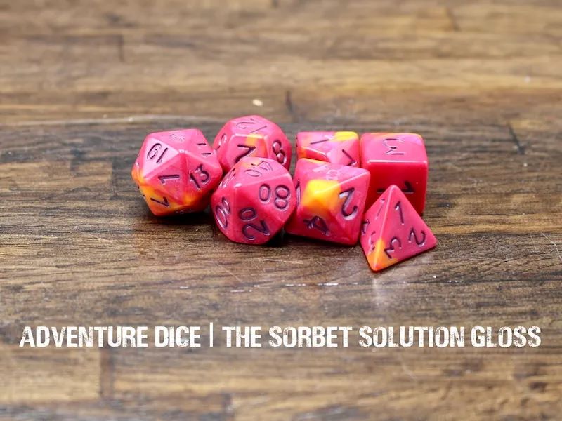 Adventure Dice: 7 Piece Dice Set - The Sorbet Solution