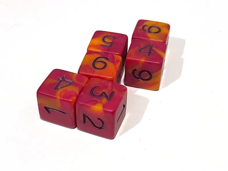 Adventure Dice: D6 Dice Set - The Sorbet Solution Matte