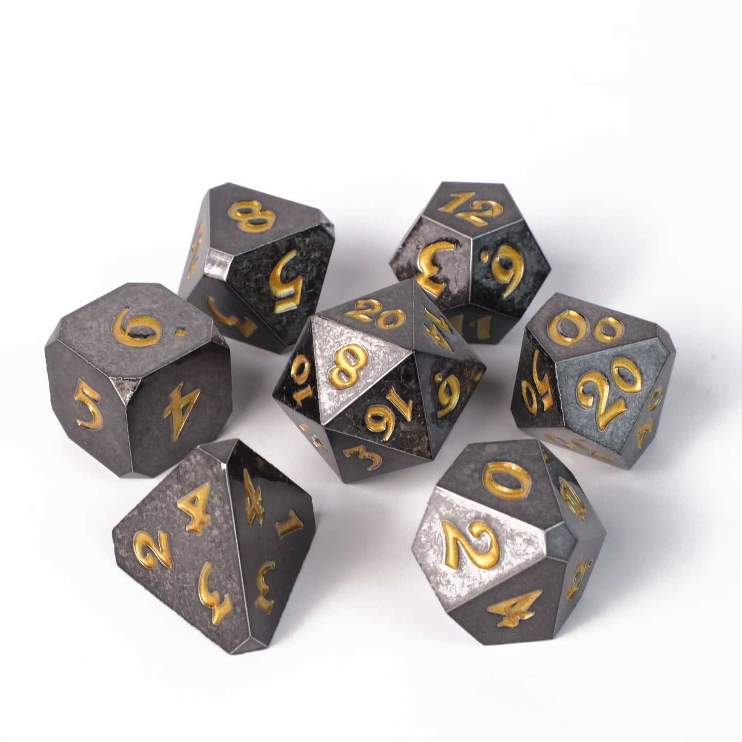 Die Hard: 7 Piece Dice Set - Shadowland With Gold