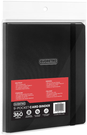 Evoretro: 9 Pocket Card Binder With Elastic - Black