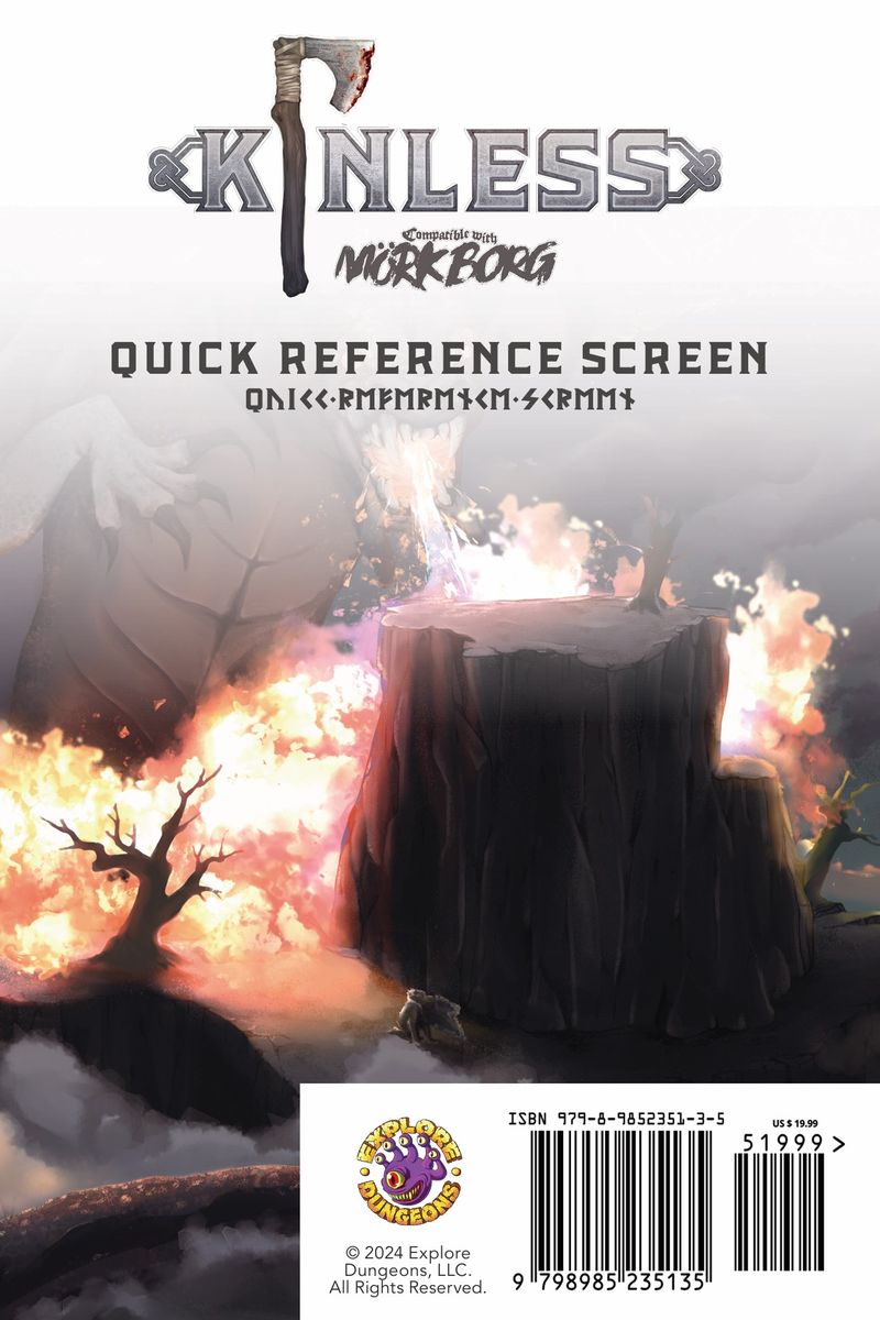 Kinless Solo Viking RPG: Player's Screen