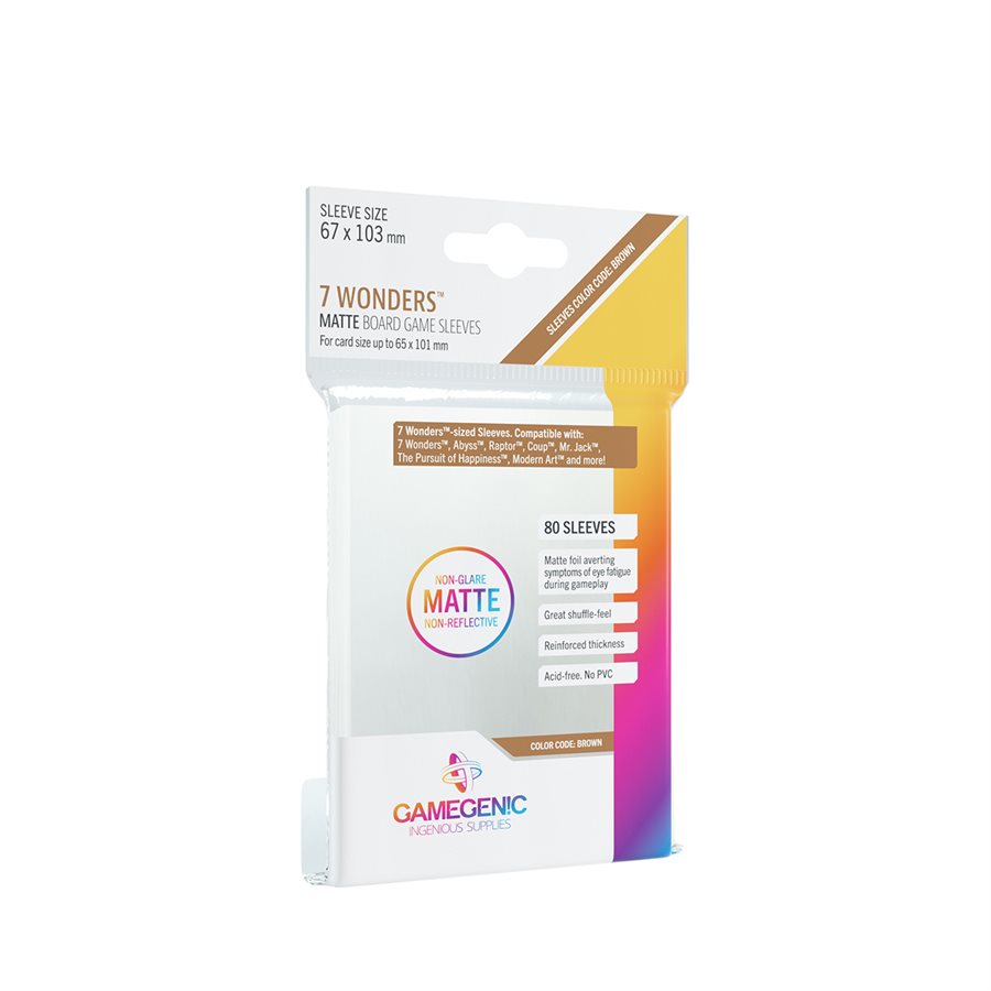 Gamegenic: Board Game Matte Sleeves 80 Pack – 7 Wonders