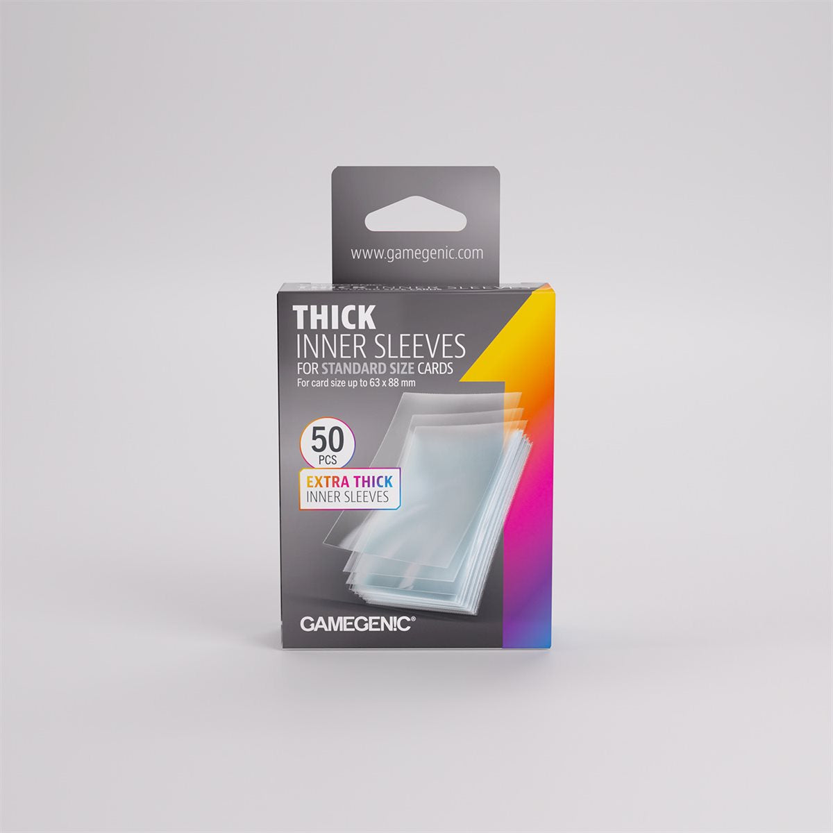 Gamegenic: Board Game Thick Inner Sleeves 50 Count – Standard Card Game