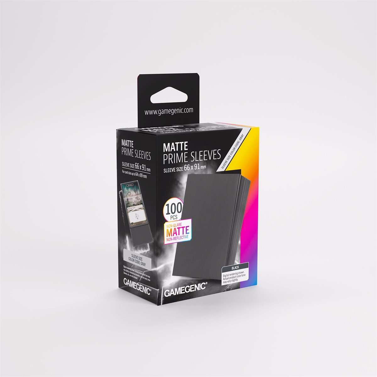 Gamegenic: Matte Prime Sleeves 100 Pack - Black (Repackaging)