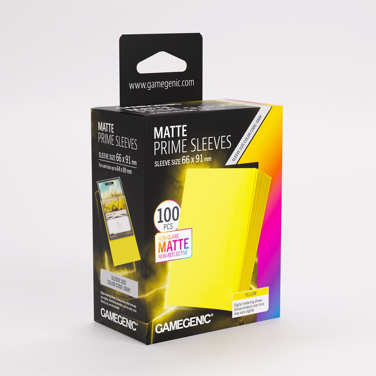 Gamegenic: Matte Prime Sleeves 100 Pack - Yellow (Repackaging)