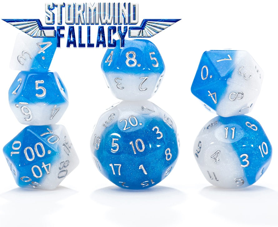 GKGD: 7 Piece 16mm Resin Dice Set - Stormwind Fallacy