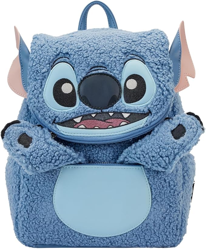 Loungefly: Disney Stitch Plush Pocket Backpack