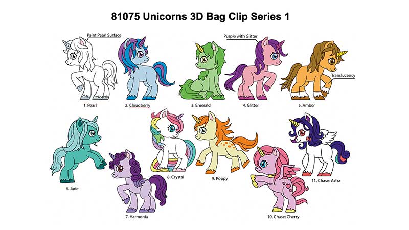 Unicorns: 3D Foam Bag Clip Blind Series 1 Figure