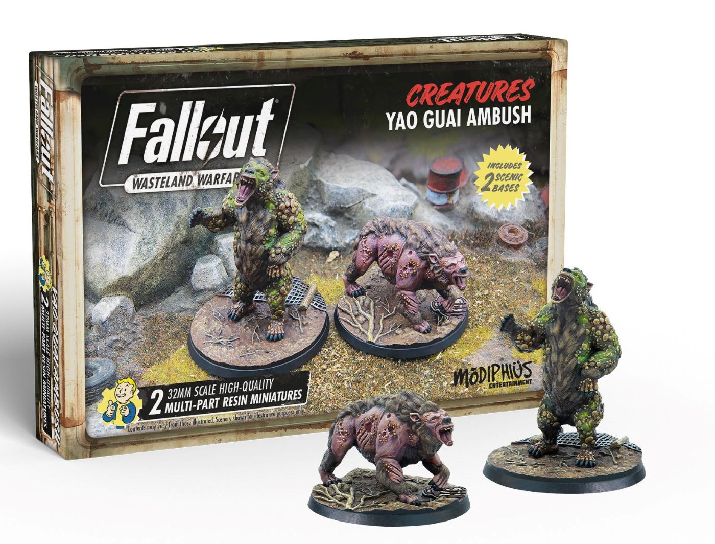 Fallout Wasteland Warfare: Creatures - Yao Guai Ambush