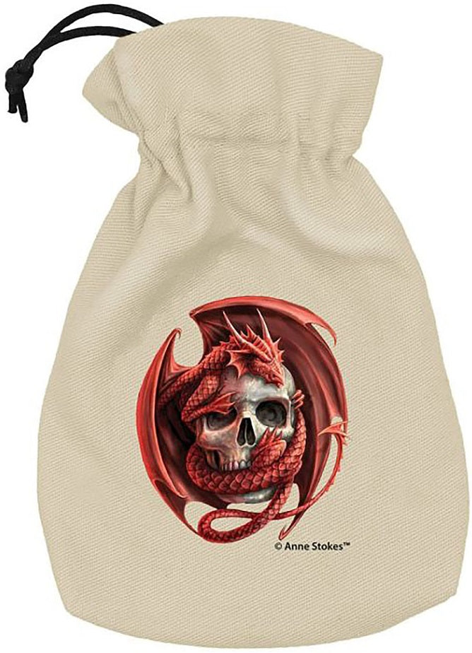 Anne Stokes Dice Pouch: Skull Embrace