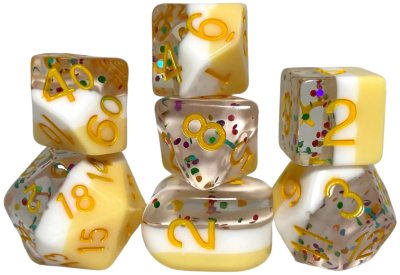 Role 4 Initiative: 7 Piece Dice Set - Birthday Wishes
