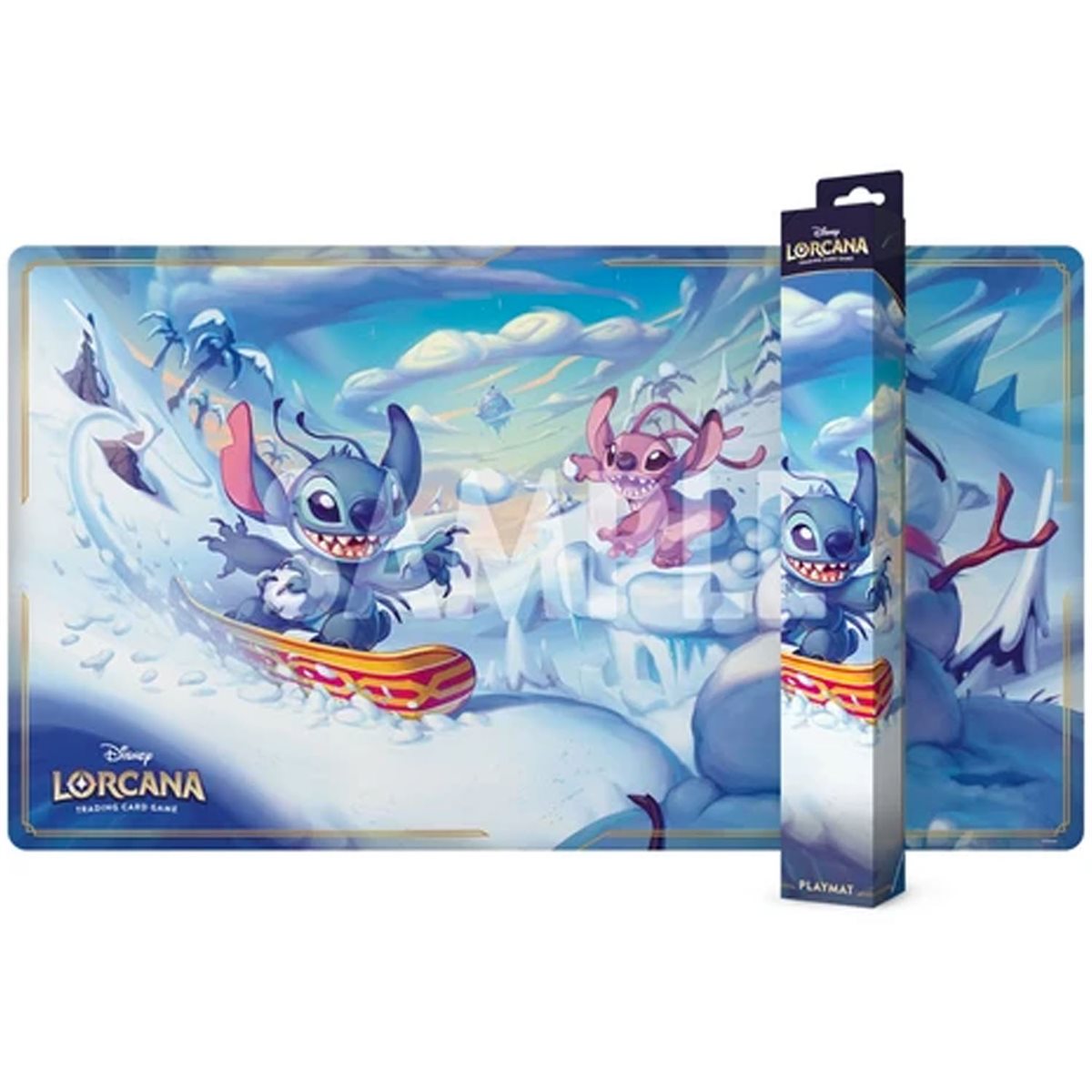 Disney Lorcana Hyperia City: Playmat - Snowboarding Stitch