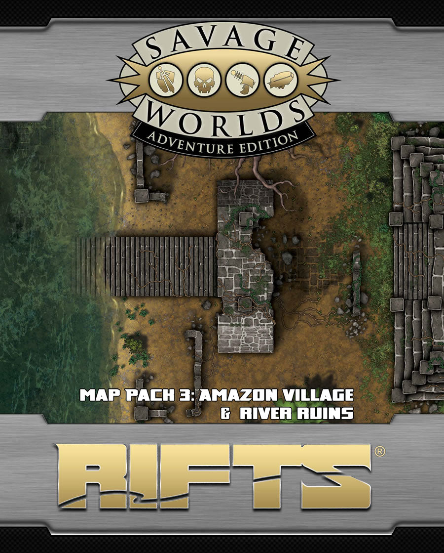 Rifts: Savage Worlds - Map Pack 3 Amazon Village & River Ruins