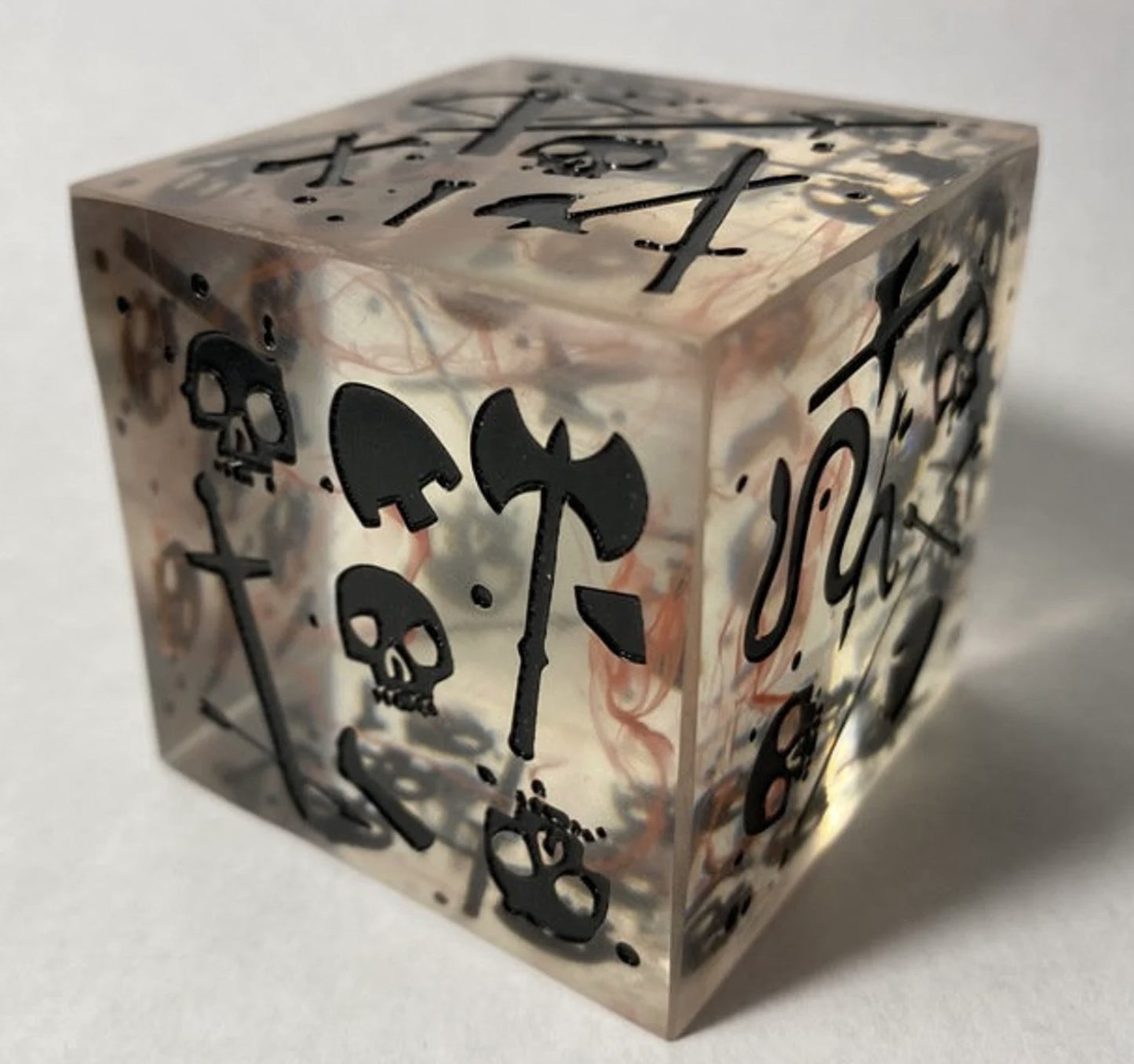 Massive Gelatinous Cube: 2 Inch (50mm) Die - Blood Filled Black