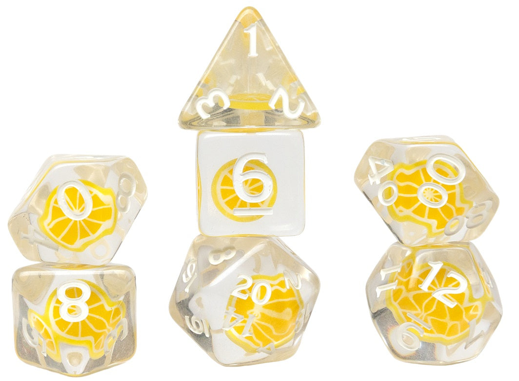 Sirius: 7 Piece Polyhedral Dice Set - Fruit Slice Lemon