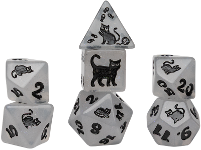 Sirius: 7 Piece Polyhedral Dice Set - Animals Shimmerpaw
