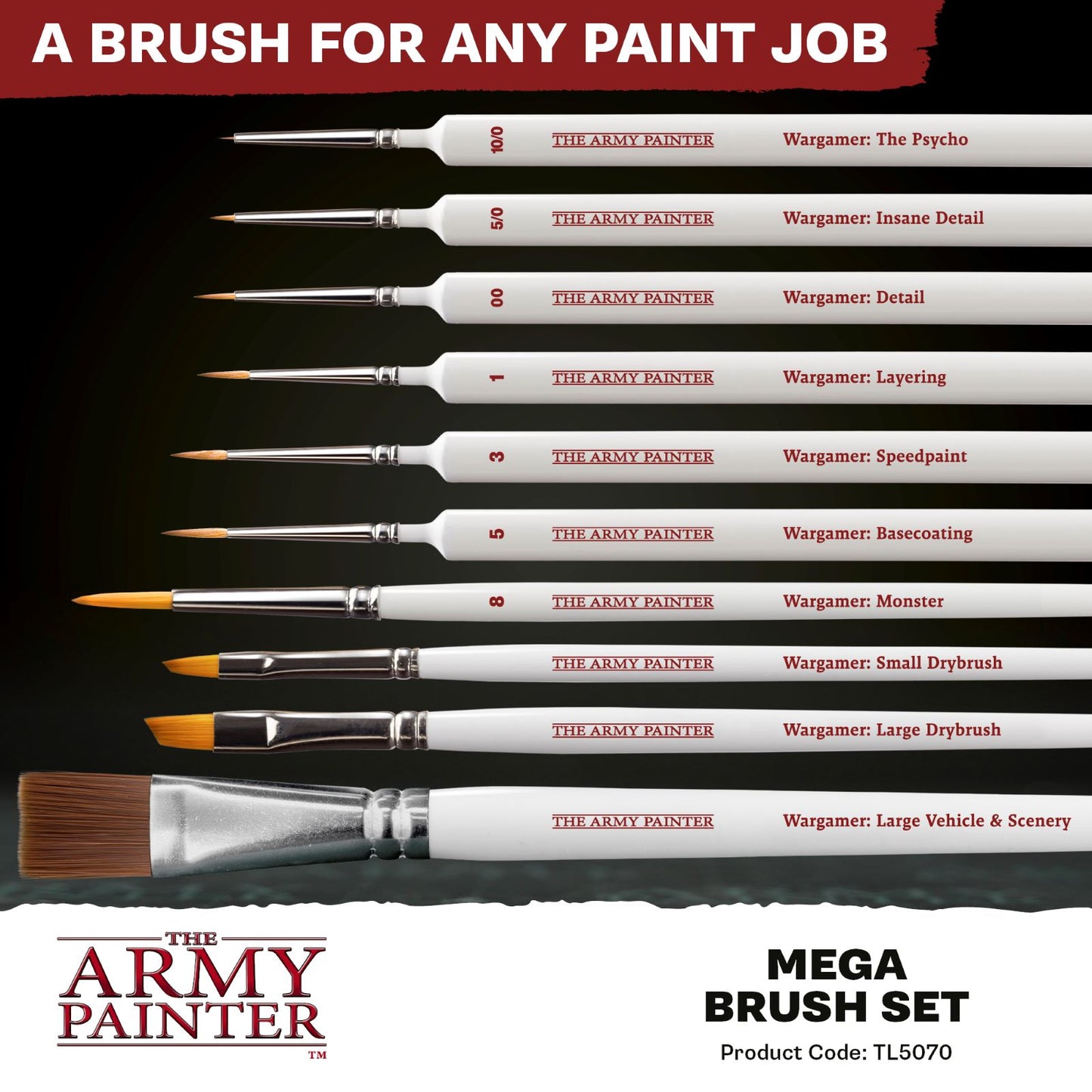 Army Painter: Mega Brush Set
