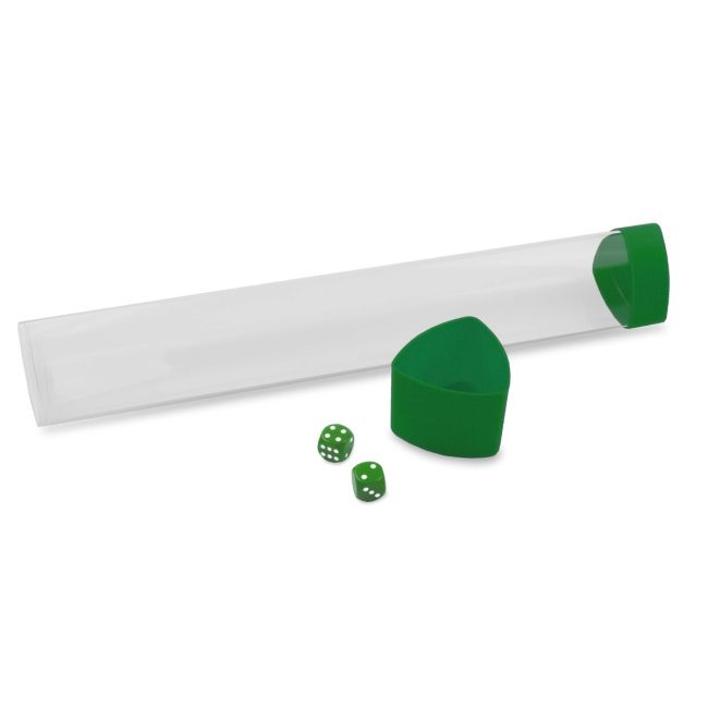 BCW: Playmat Tube With Dice Cap - Green