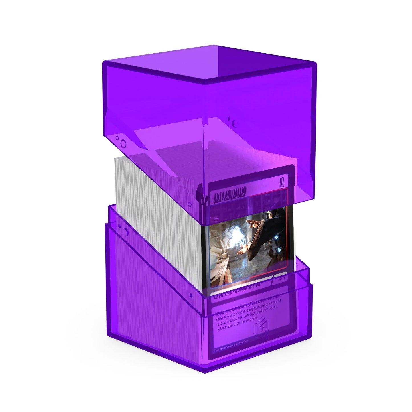 Ultimate Guard: Boulder 100+ Deck Case – Clear Amethyst