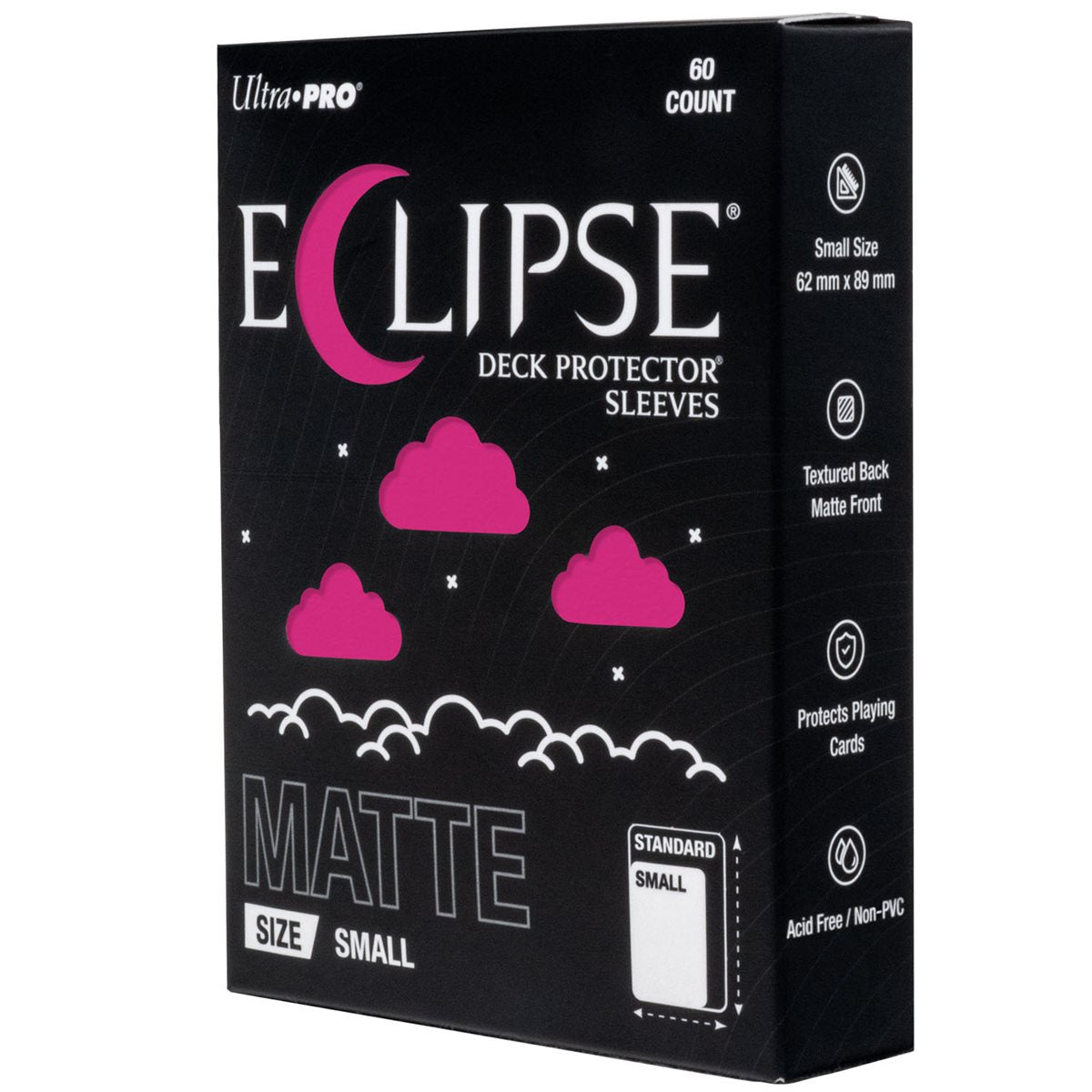 ECLIPSE® Matte Small DECK PROTECTOR® Sleeves: 60 Count - Hot Pink