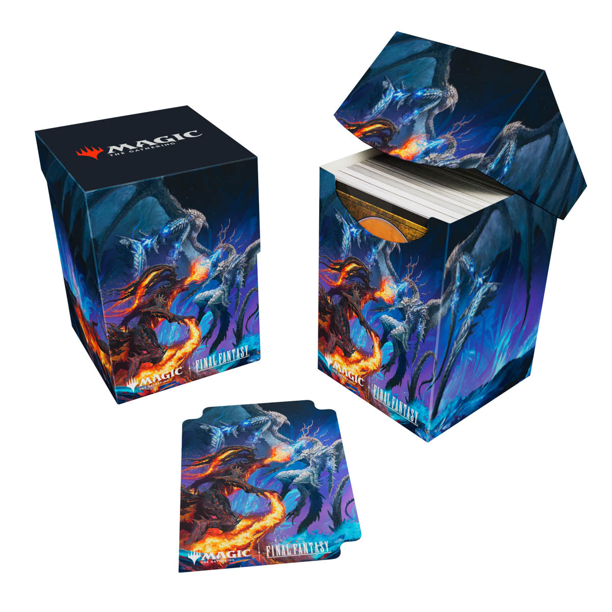 MTG Final Fantasy - 100+ Deck Box - Bahamut And Ifrit