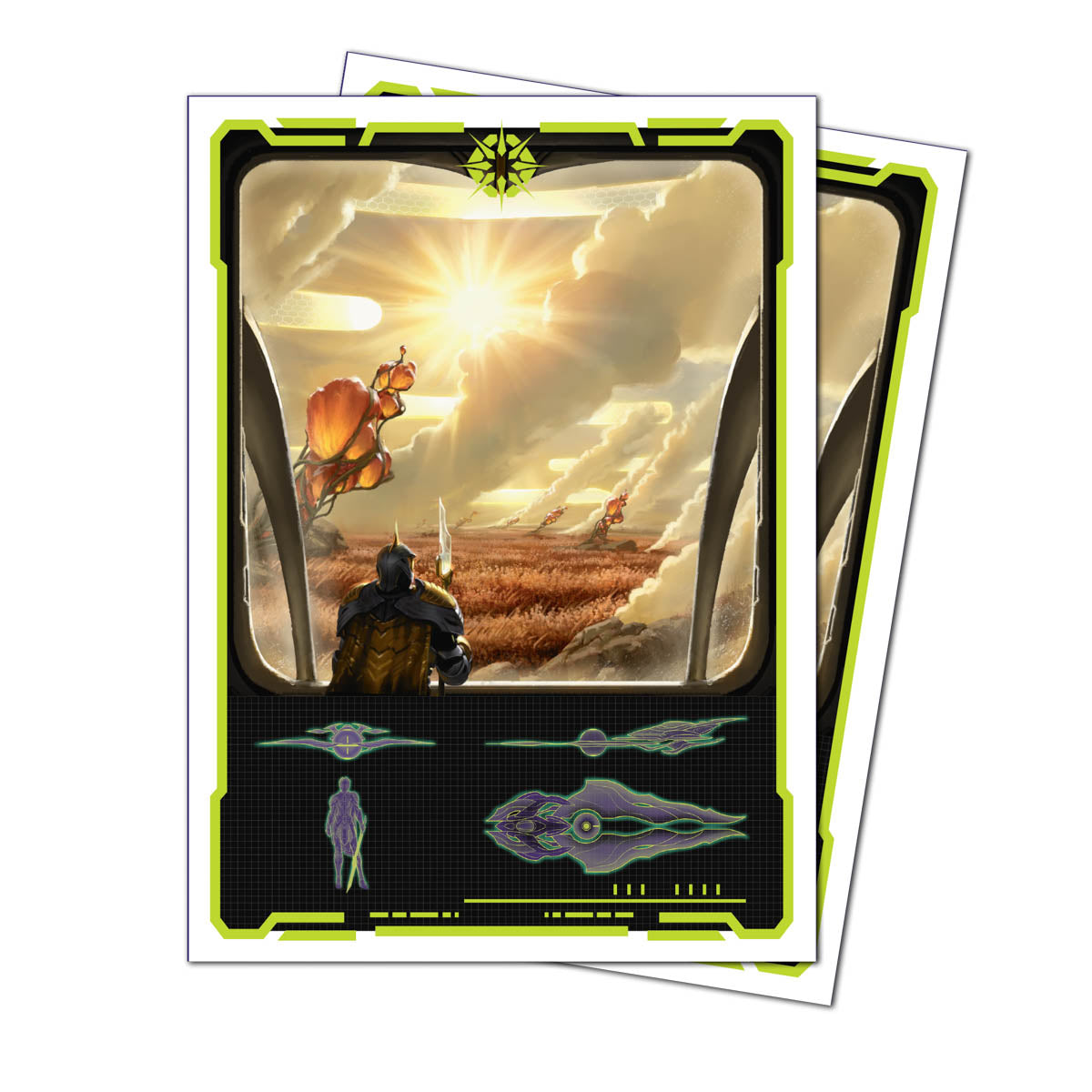 MTG Edge Of Eternities - APEX Deck Protector Sleeves 105 Count - Adagia, Windswept Bastion