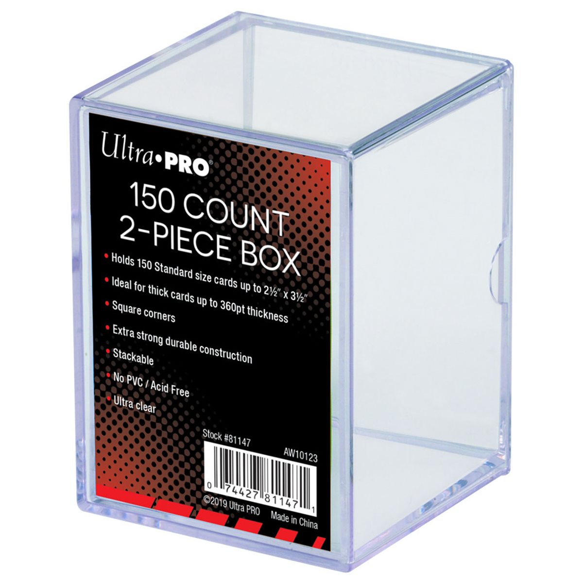 Ultra Pro: 2-Piece Clear 150 Card Storage Box