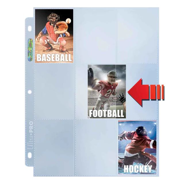 Ultra Pro: Sideloading 9-Pocket Page 100 Count - Standard Size Cards Clear