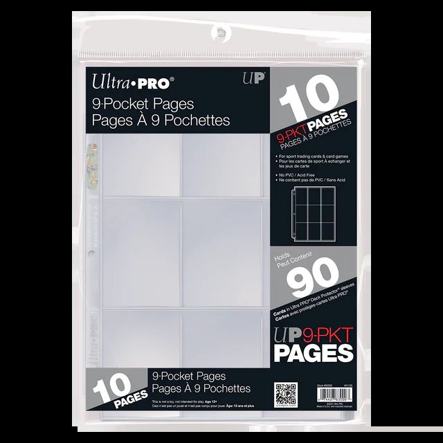 Ultra Pro: 9 Pocket Pages - 10 Pack