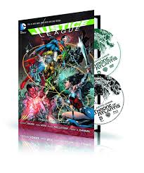 Justice League Volume Throne Of Atlantis Hardcover Origin Book & Dvd Blu Ray Set