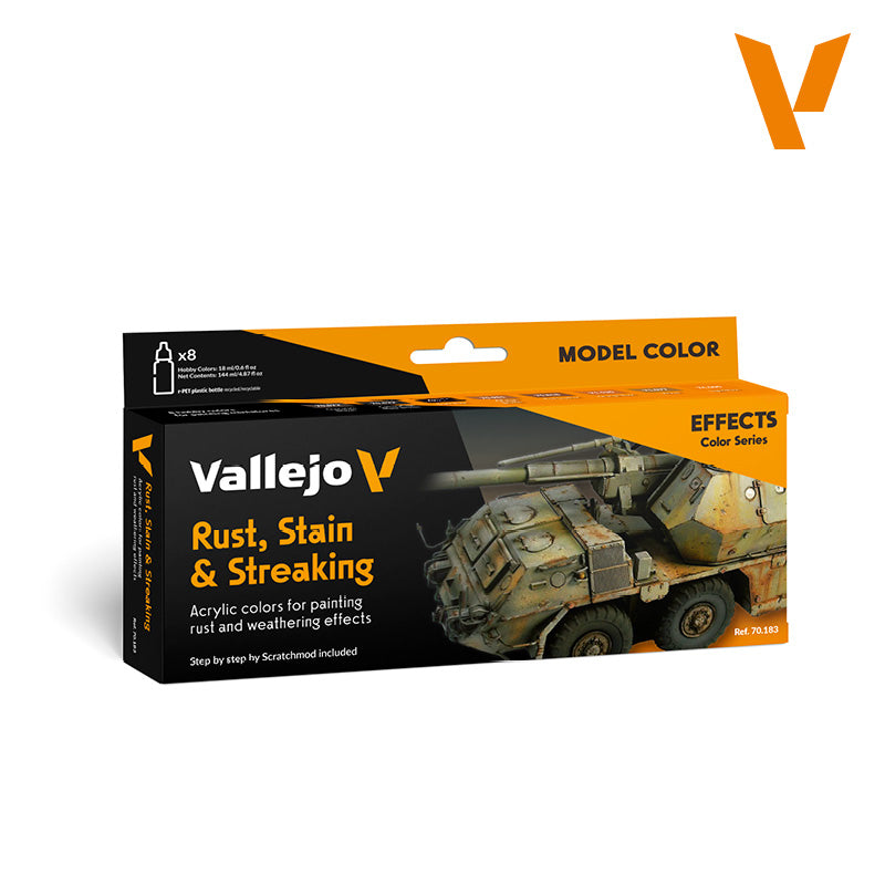 Vallejo: Rust, Stains & Streaking Paint Set