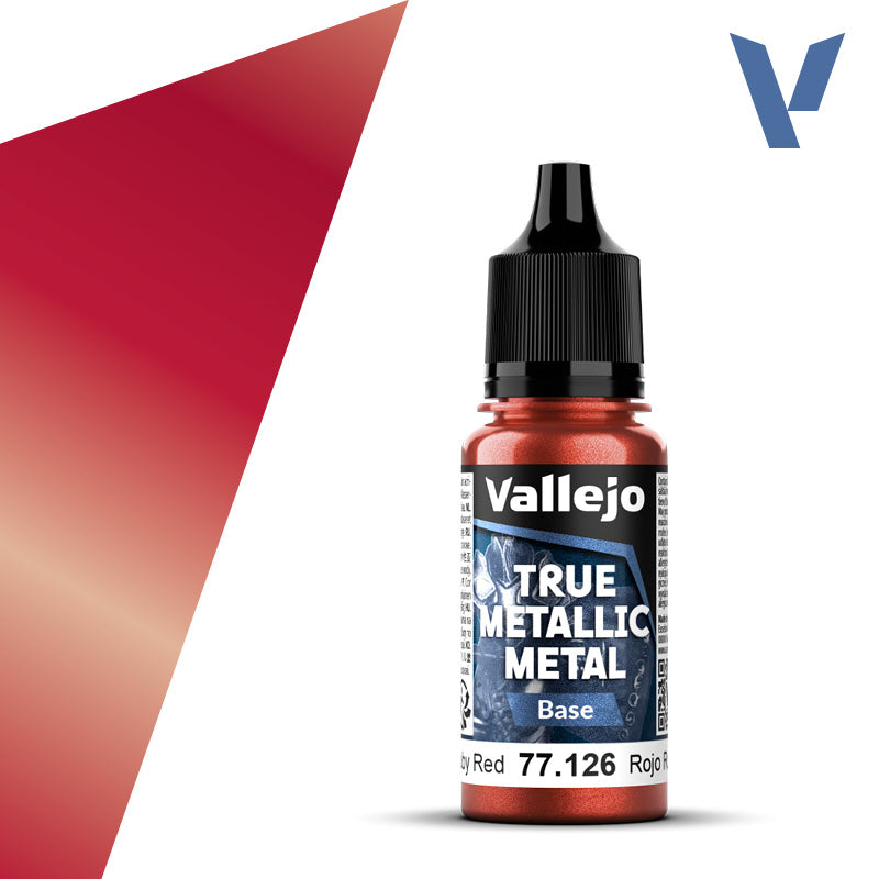 Vallejo: True Metallic Metal Paint - Ruby Red Base