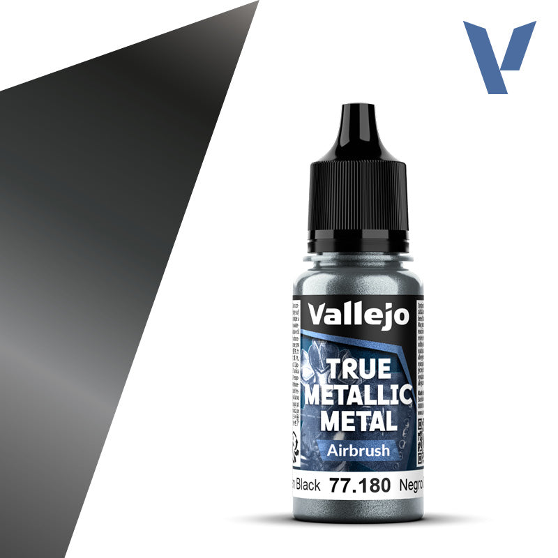 Vallejo: True Metallic Metal Paint - Obsidian Black Airbrush