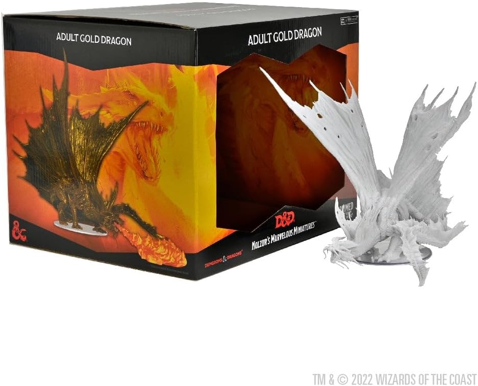 Dungeons & Dragons Nolzurs Miniatures: Adult Gold Dragon